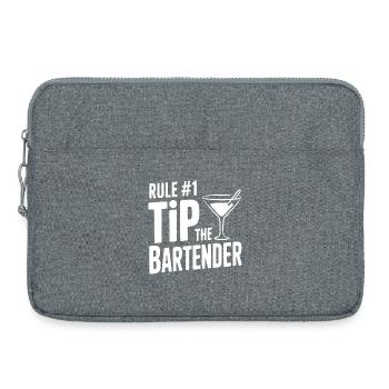 Règle #1 : Donner un pourboire au barman - Sacoche pour ordinateur portable 15 pouces - gris chiné - Devant