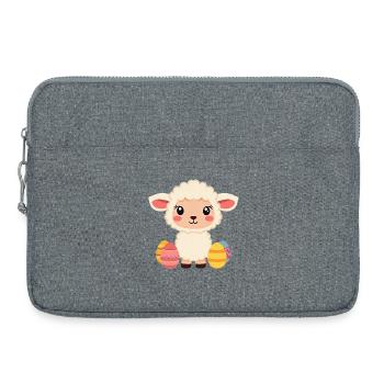 Schaf an Ostern  - Laptoptasche 15" - Grau meliert - Vorne