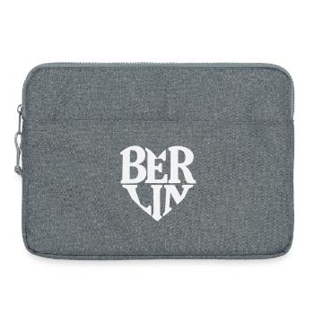 Logo de la police en forme de cœur de Berlin - Sacoche pour ordinateur portable 15 pouces - gris chiné - Devant