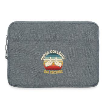 "Toller Kollege, der Humor hat, Freund-Geschenk - Laptoptasche 15" - Grau meliert - Vorne