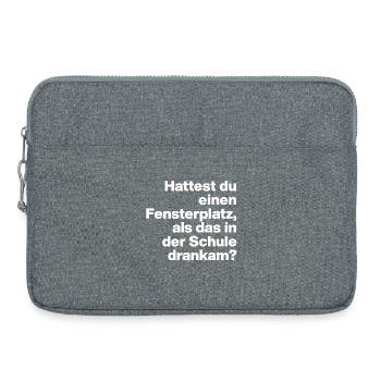 HATTEST DU EINEN FENSTERPLATZ? SARKASMUS, FRECH - Laptoptasche 15" - Grau meliert - Vorne