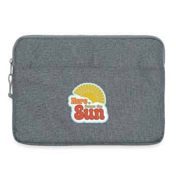 Here Comes the Sun – rétro des années 60 - Sacoche pour ordinateur portable 15 pouces - gris chiné - Devant