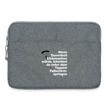 STUPIDITY, STUPID, DISS, SARCASM, NAUGHTY, GIFT - Laptop bag 15" - heather grey - Front
