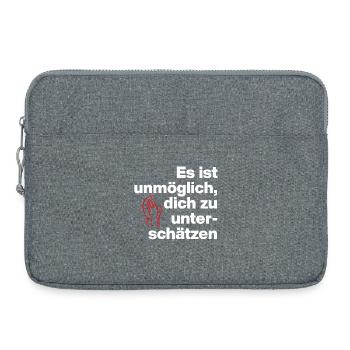 IT'S IMPOSSIBLE TO UNDERESTIMATE YOURSELF. SARCASM - Laptop bag 15" - heather grey - Front