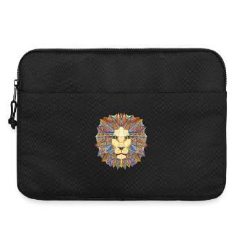 Tête de lion géométrique - Sacoche pour ordinateur portable 15 pouces - noir - Devant