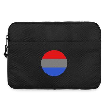 Round Luxembourg flag - Laptop bag 15" - black - Front