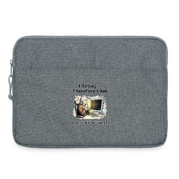 Ich debugge daher bin ich: Pro Bug Hunter – dunkler BG - Laptoptasche 15" - Grau meliert - Vorne