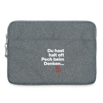 DU HAST HALT PECH BEIM DENKEN.. SARKASMUS GESCHENK - Laptoptasche 15" - Grau meliert - Vorne