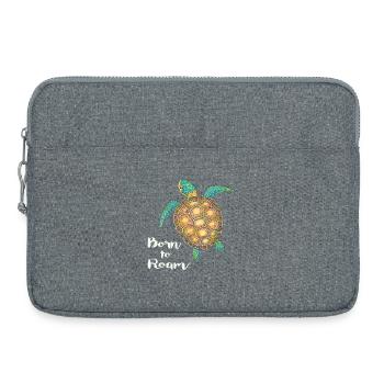Sea Turtle Born to roam - Laptop bag 15" - heather grey - Front