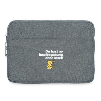 DU HAST NE INSELSBEGABUNG OHNE INSEL! - Laptoptasche 15" - Grau meliert - Vorne