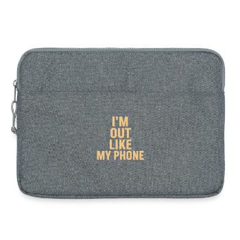 Je suis parti comme mon téléphone - Sacoche pour ordinateur portable 15 pouces - gris chiné - Devant