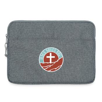 Jesus Saves Bro Lustig Religiös Spruch Glaube Logo - Laptoptasche 15" - Grau meliert - Vorne