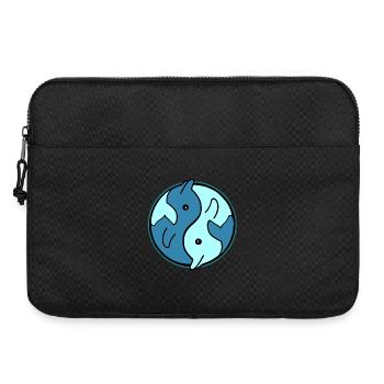 Conception du cercle YinYang des dauphins - Sacoche pour ordinateur portable 15 pouces - noir - Devant