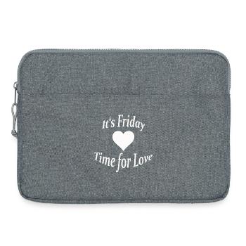 FRIDAY - TIME FOR LOVE - Laptoptasche 15" - Grau meliert - Vorne