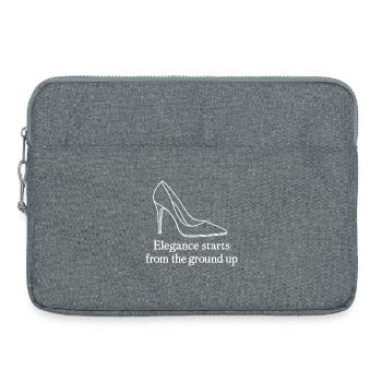 Art de la ligne de talons hauts – Citation de mode Élégance - Sacoche pour ordinateur portable 15 pouces - gris chiné - Devant
