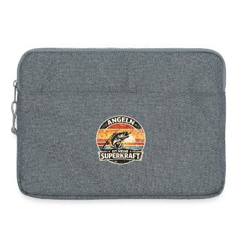 Fishing is my superpower - Laptop bag 15" - heather grey - Front