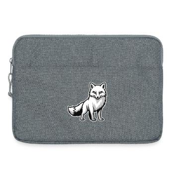 Arktischer Fuchs Arktisches, Weißes Tier Naturlogo - Laptoptasche 15" - Grau meliert - Vorne