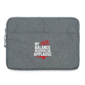 Professional Bicycle Acrobatics Performance Art  - Laptop bag 15" - heather grey - Front