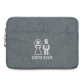 Game Over (Mariage, enterrement de vie de garçon, mariée et marié, Pixel / W) - Sacoche pour ordinateur portable 15 pouces - gris chiné - Devant