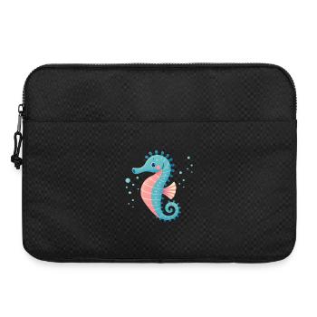 Hippocampe en turquoise et rose - Sacoche pour ordinateur portable 15 pouces - noir - Devant