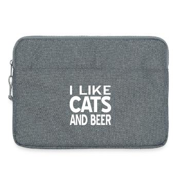 Katzen - Laptoptasche 15" - Grau meliert - Vorne