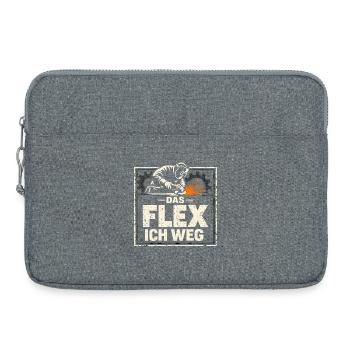 Schweißer Das Flex Ich Weg Geschenk - Laptoptasche 15" - Grau meliert - Vorne