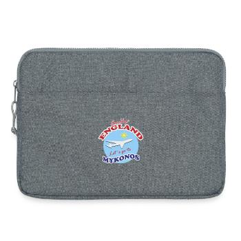 Auf Wiedersehen, England. Lass uns nach Mykonos gehen. - Laptoptasche 15" - Grau meliert - Vorne