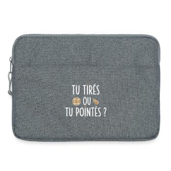 Petanque Design for fans of the French Game - Laptop bag 15" - heather grey - Front