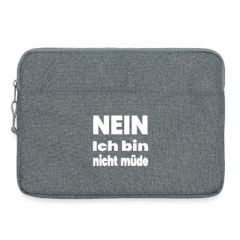 Tired - Laptop bag 15" - heather grey - Front