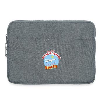 Spain Bound: Goodbye England - Laptop bag 15" - heather grey - Front