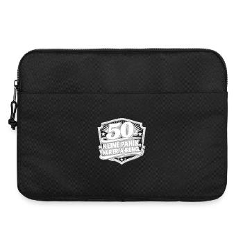 50 years – Don't panic, experience - Laptop bag 15" - black - Front