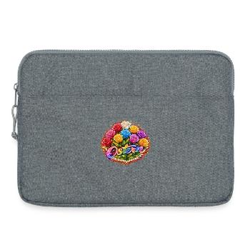 Ostern Neonrosen Blumenmix - Laptoptasche 15" - Grau meliert - Vorne