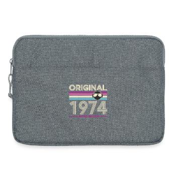 1974 Edition Originale Retro - Sacoche pour ordinateur portable 15 pouces - gris chiné - Devant