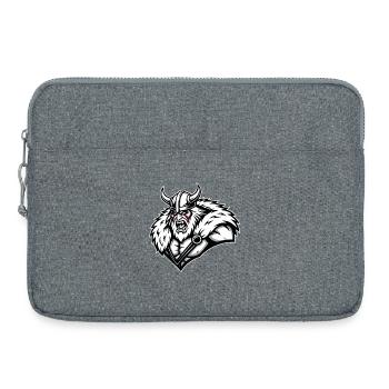 Viking Berserker Fury War Paint Mascot - Laptop bag 15" - heather grey - Front