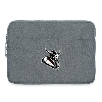 Wikinger-Eroberer, nordisches Maskottchenprofil Krieger - Laptoptasche 15" - Grau meliert - Vorne
