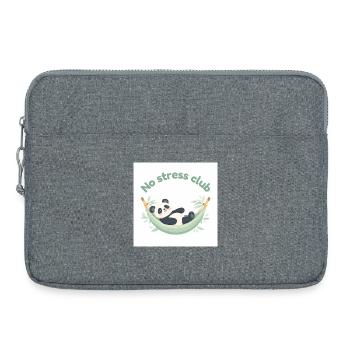 No Stress Club Panda in Hammock - Laptop bag 15" - heather grey - Front