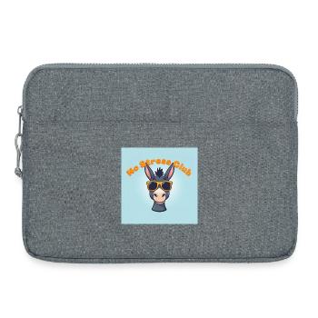 Stressfreier Club Esel - Laptoptasche 15" - Grau meliert - Vorne
