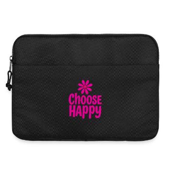Choisissez la positivité florale souriante et heureuse - Sacoche pour ordinateur portable 15 pouces - noir - Devant