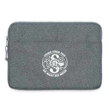 Steuer-Streik 2026 Die Macht Der Masse - Laptoptasche 15" - Grau meliert - Vorne