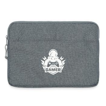 gamer_logo - Laptop bag 15" - heather grey - Front
