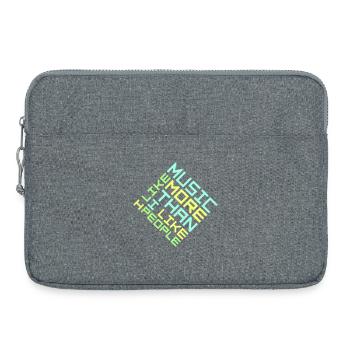 I Like Music More Than I Like People Lustig Musik - Laptoptasche 15" - Grau meliert - Vorne