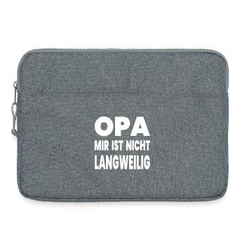 Grand-père - Sacoche pour ordinateur portable 15 pouces - gris chiné - Devant