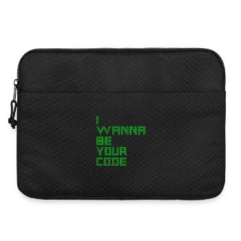 I WANT TO BE YOUR CODE - Binary Geek Humor - Laptop bag 15" - black - Front