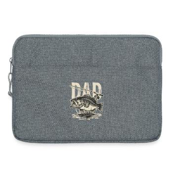 Illustration vintage de poisson bar - Sacoche pour ordinateur portable 15 pouces - gris chiné - Devant
