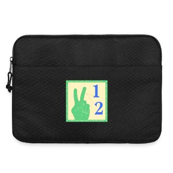 Retro One Two Counting Hand Graphic - Laptop bag 15" - black - Front