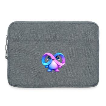 Cute Meta Infinity Mascot Sticker - Laptop bag 15" - heather grey - Front
