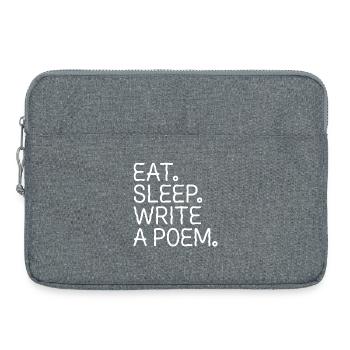 Eat Sleep Write A Poem - Laptop bag 15" - heather grey - Front