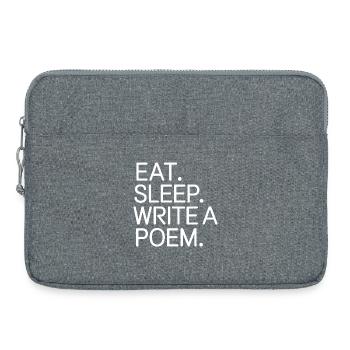 Iss, schlaf, ein Gedicht schreiben - Laptoptasche 15" - Grau meliert - Vorne