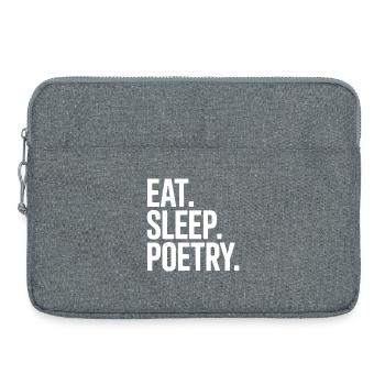 Eat Sleep Poetry Typo - Laptoptasche 15" - Grau meliert - Vorne