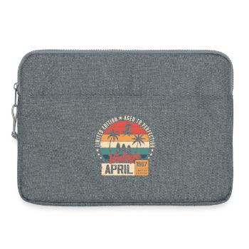 1967 Avril Anniversaire Légende Avril 1967 - Sacoche pour ordinateur portable 15 pouces - gris chiné - Devant